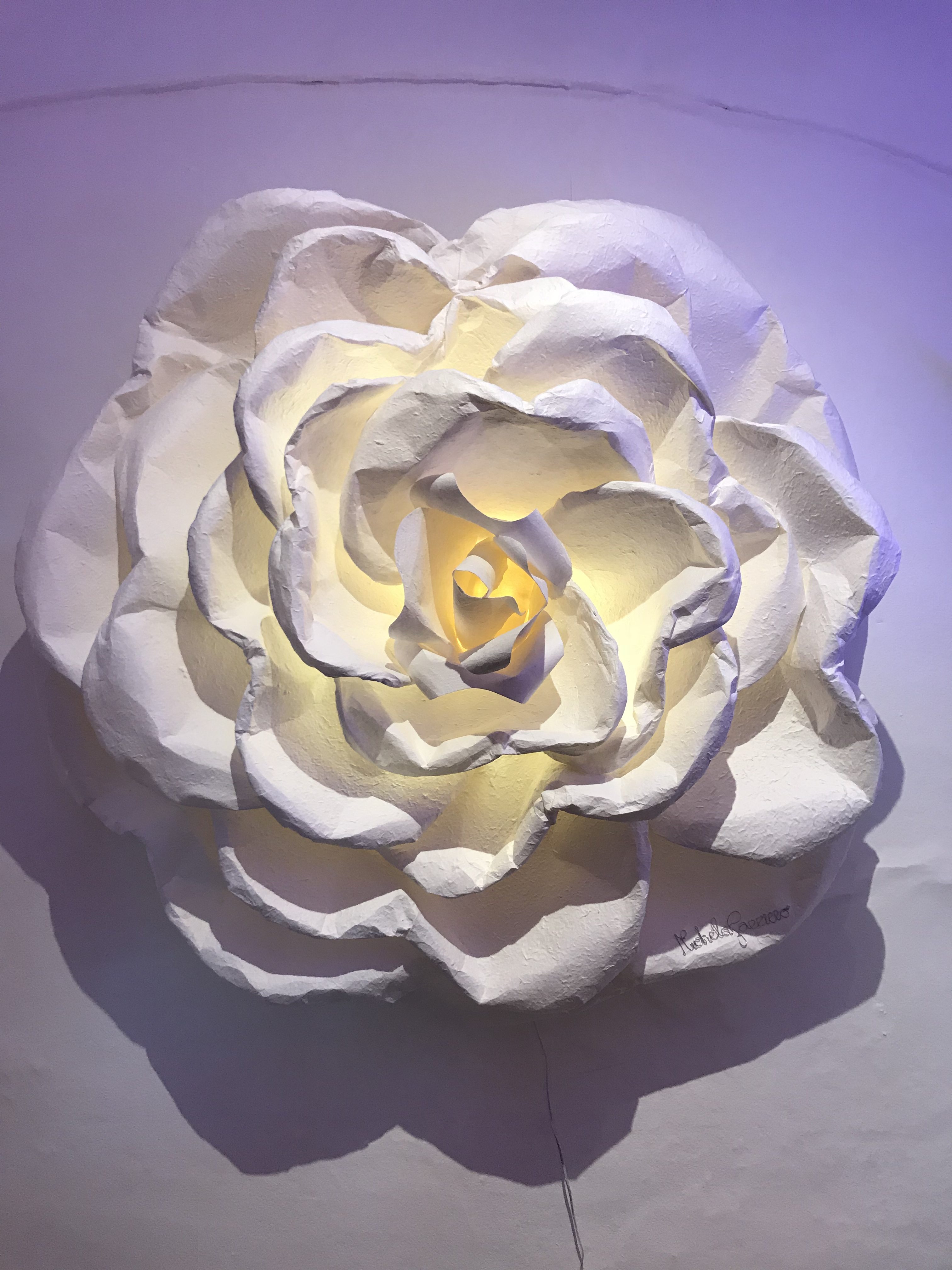 Rosa big bloom bright paper flower hand Made in Italy