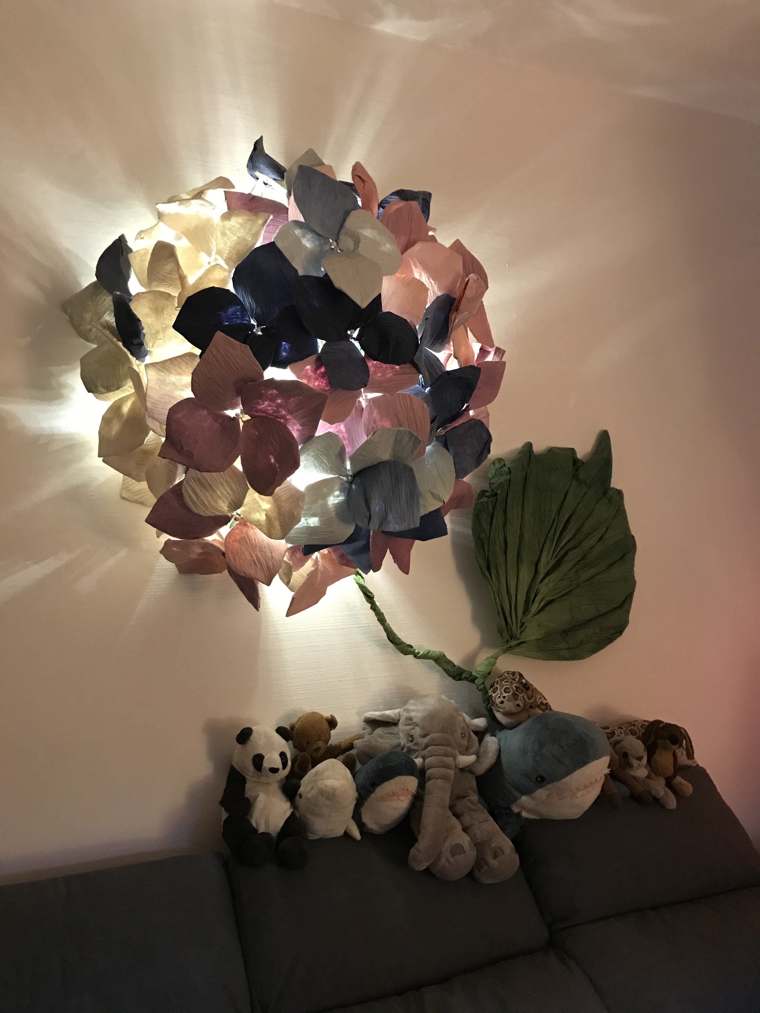 Hand Made big paper flower ortensia